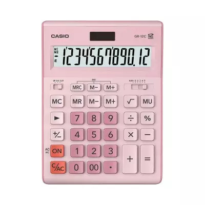 Casio GR-12C-PK 12 Hane Pembe Masa Üstü Hesap Makinesi - 2