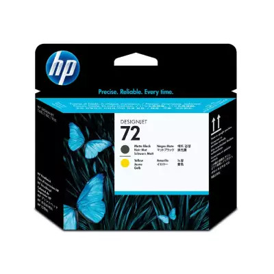 Hp 72-C9384A Orijinal Sarı Ve Mat Siyah Baskı Kafası - Hp